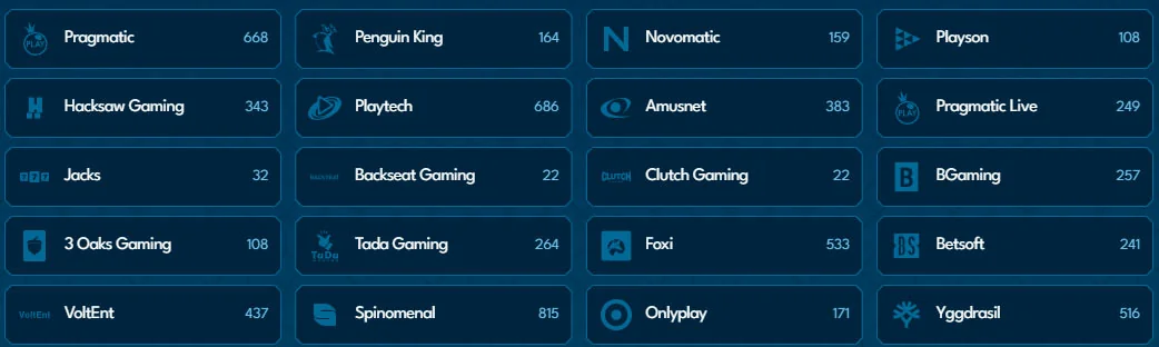software providers casea casino